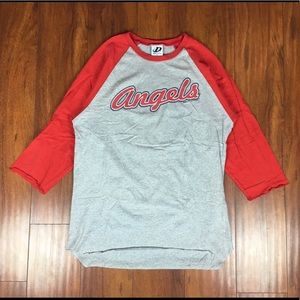 Vintage Angels Raglan Long-sleeve Baseball Tee